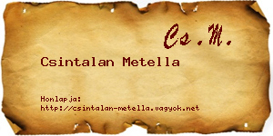 Csintalan Metella névjegykártya